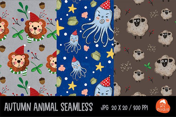 Autumn Animal Seamless: A Versatile Design Resource for Creative Projects