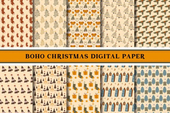 Boho Christmas Digital Paper Pattern: A Versatile Tool for Creative Projects