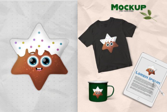 Christmas Star Cookie Sublimation Design: A Creative Asset for Festive Projects