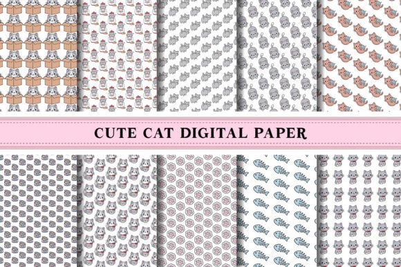 Cute Cat Digital Paper Pattern: A Versatile Design Asset for Modern Creatives