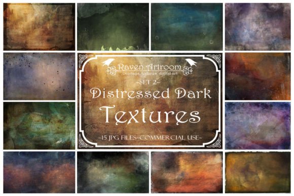 Dark Distressed Textures, Overlays: Elevating Creativity with Vintage Aesthetic