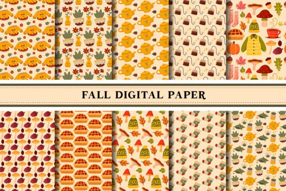 Fall Autumn Digital Paper Pattern: A Versatile Asset for Creative Projects