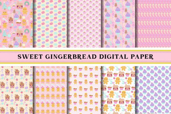 Gingerbread Christmas Digital Paper