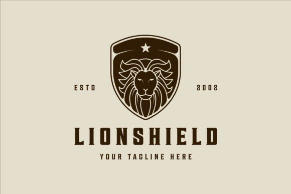 Lion Head of Shield Vector Logo Vintage: A Timeless Symbol for Modern Design
