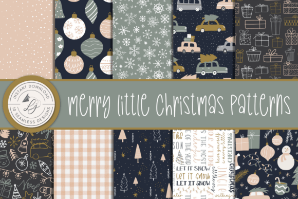 Merry Little Christmas Seamless Patterns