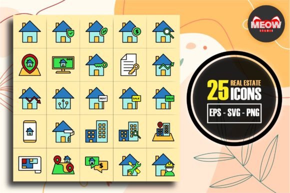 Real Estate Icon Set for Design Projects