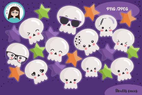 Skull Faces Cliparts: A Versatile Digital Asset for Creative Projects