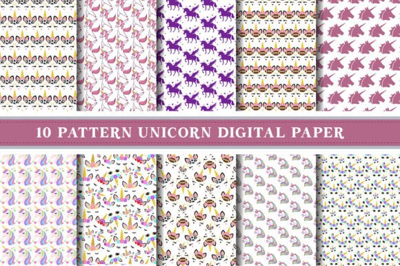 Unicorn Digital Paper Pattern: A Versatile Asset for Creative Projects
