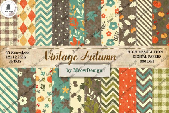 Vintage Autumn Digital Paper: A Versatile Resource for Creative Projects