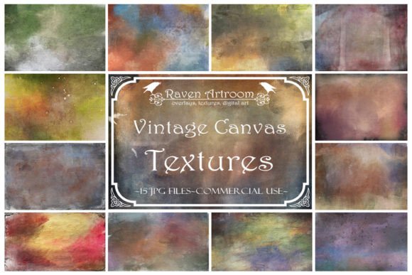 Vintage Canvas Textures and Overlays for Creative Projects