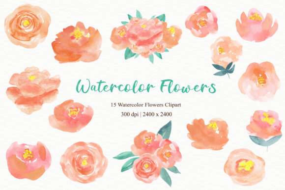 Watercolor Flowers Clipart: A Versatile Tool for Creative Projects