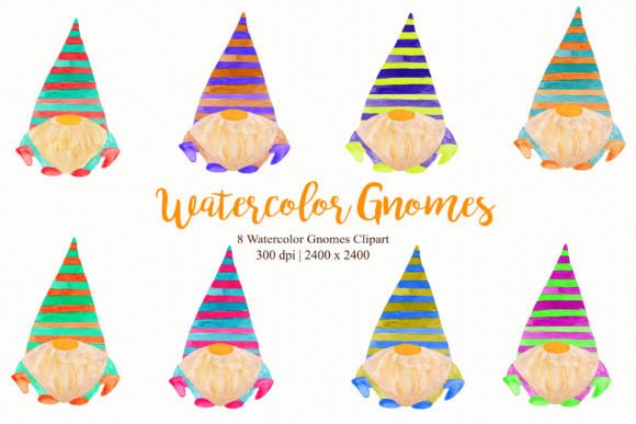 Watercolor Gnomes Clipart: A Versatile Tool for Creative Projects