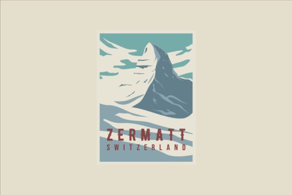 Zermatt Switzerland Vector Poster Design: A Timeless Visual for Travel and Tourism